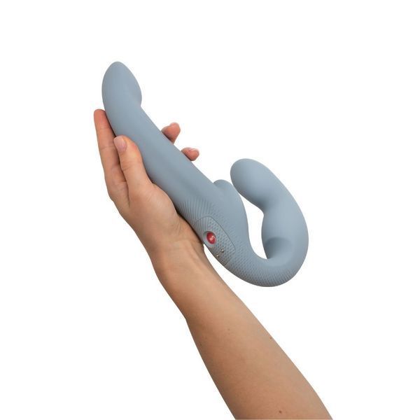 Безремневой страпон с вибрацией Fun Factory SHARE VIBE PRO cool grey, регулируемый SX0977 фото