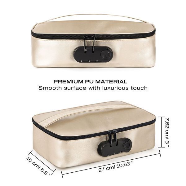 Кейс для игрушек Dorcel DISCREET BOX LUXURY GOLD, кодовый замок, 27&times;16&times;7,62 см SX1109 фото