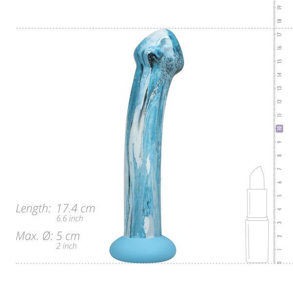 Скляний дилдо Gildo Ocean Ripple, об&rsquo;ємна головка, ідеально для точки G SO8893 фото