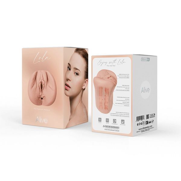 Мастурбатор-вагина + попка Alive Lola Super Realistic Masturbator L Flesh, два канала, реалистик SX1285 фото