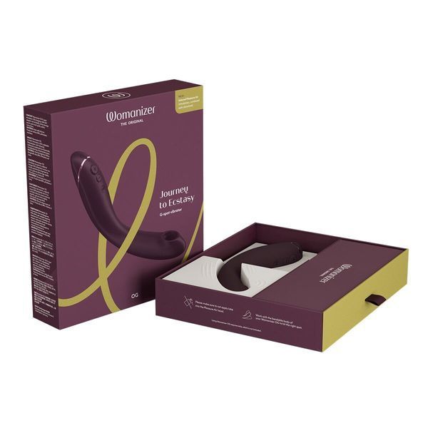 Вакуумный стимулятор для точки G и клитора с вибрацией Womanizer OG Aubergine, 12 уровней, 3 режима SX0531 фото