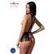 Комплект білизни Passion Exclusive INDRA SET OpenBra S/M, black, стрінги, портупея з бахромою PS26202 фото 2
