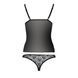 Комплект белья Passion MELISSA SET XXL/XXXL, black, лиф-сорочка со шнуровкой и трусики EL15906 фото 6