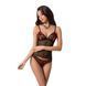 Комплект белья Passion MELISSA SET XXL/XXXL, black, лиф-сорочка со шнуровкой и трусики EL15906 фото 1