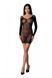 Напівпрозора мінісукня Passion BS101 One Size, black, рукави-мітенки SO8944 фото 1