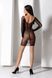 Напівпрозора мінісукня Passion BS101 One Size, black, рукави-мітенки SO8944 фото 9