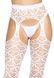 Ажурные колготки с сердечками Leg Avenue Heart White, one size, имитация чулок SO7910 фото 6