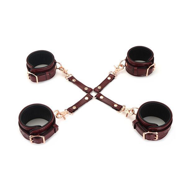 Кожаная крестовина Liebe Seele Wine Red Hogtie SO9459 фото
