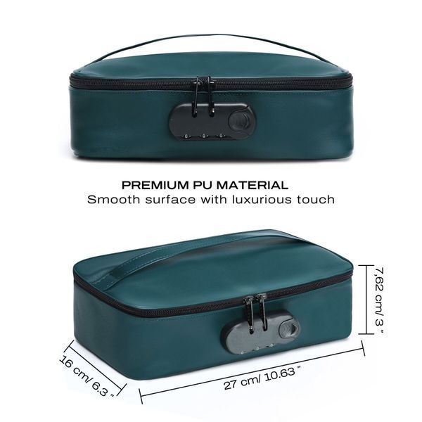 Кейс для іграшок Dorcel DISCREET BOX LUXURY GREEN, кодовий замок, 27&times;16&times;7,62 см SX1110 фото