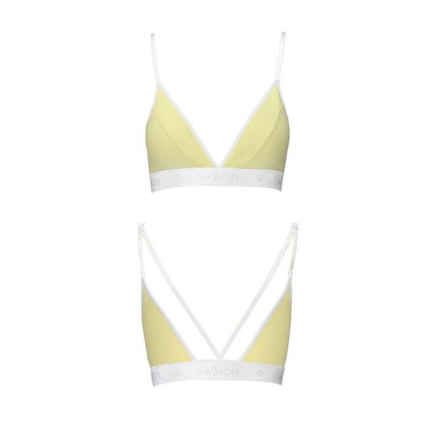 Спортивный топ с двойными бретелями Passion PS007 TOP M, yellow SO4276 фото