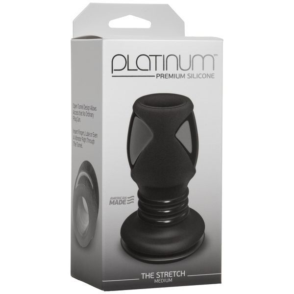 Анальный туннель Doc Johnson Platinum Premium Silicone &mdash; The Stretch &mdash; Medium &mdash; Black SO4923 фото