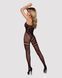 (SALE) Бодістокінг Obsessive Bodystocking F213 S/M/L, імітація мереживного боді та резинки для панчіх SO7222 фото 4