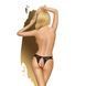 Трусики-тонг Penthouse Naughty Valentine S/M Black, кружево, открытый доступ к интимным зонам SO6501 фото 2