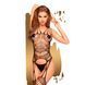 Бодистокинг с фрактальным узором и имитацией чулок Penthouse - Fatal Look Black XL SO5257 фото 1