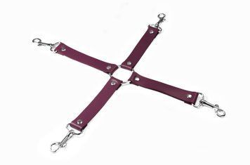 Крестовина Feral Feelings &ndash; 4 Way Connector, натуральная кожа, burgundy SO8261 фото