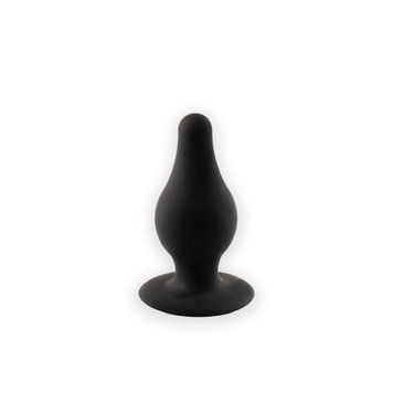 Анальная пробка SilexD Model 2, size M, черная, двухслойная, с эффектом памяти, диаметр 4 см SX1276 фото