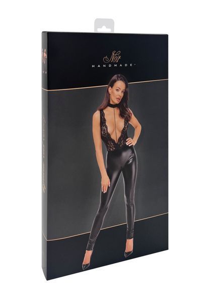 Комбинезон Noir Handmade F298 Libido, S, под латекс, кружевной верх, чокер, съемные бусы, доступ SX0225 фото