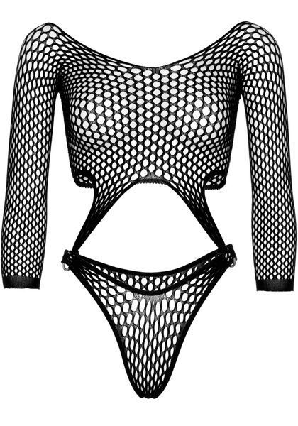 Эротическое боди Leg Avenue Top bodysuit with thong back Black SO9149 фото