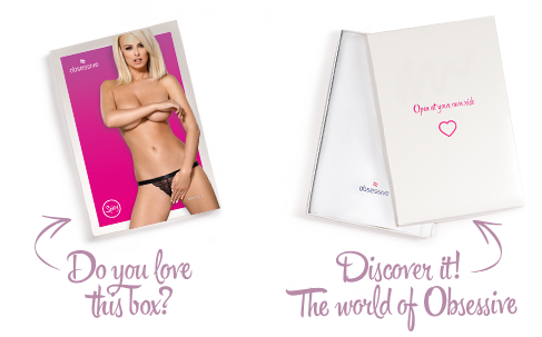 Кружевные танга с доступом Obsessive 828-THC-1 crotchless thong S/M, черные SO7173 фото