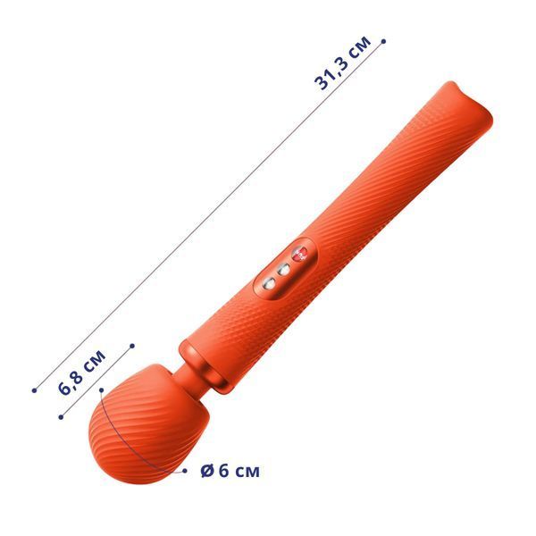 Вибромассажер Fun Factory VIM Vibrating Wand sunrise orange, супермощный и легкий, до 6 часов работы SX0919 фото