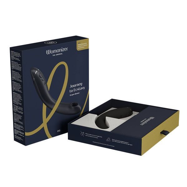 Вакуумный стимулятор для точки G и клитора с вибрацией Womanizer OG Dark Grey, 12 уровней, 3 режима SX0533 фото