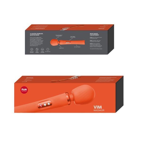 Вибромассажер Fun Factory VIM Vibrating Wand sunrise orange, супермощный и легкий, до 6 часов работы SX0919 фото
