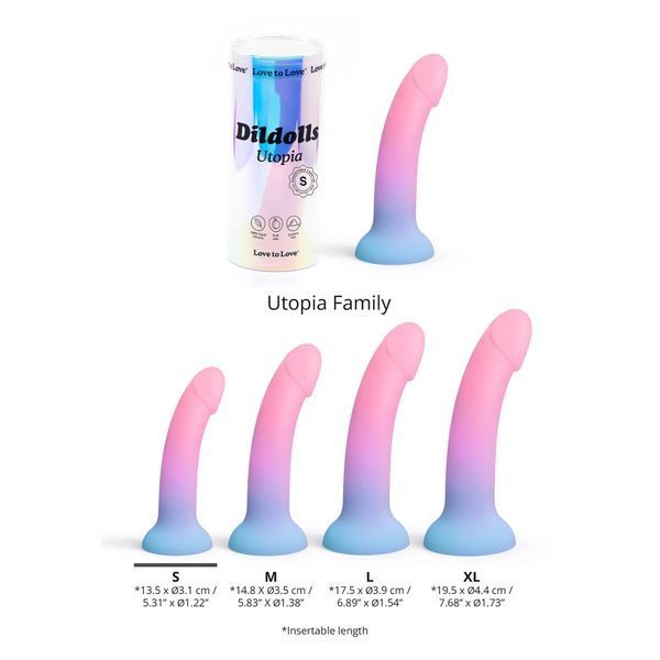 Дилдо с цветным градиентом Love To Love DILDOLLS - UTOPIA S ультрамягкий SX2848 фото