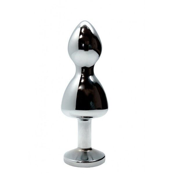 Металлическая анальная пробка Wooomy Lollypop Double Ball Metal Plug Blue M диаметр 3,1, длина 9,4 с SO7422 фото