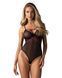 Боди Obsessive Novenes teddy, XL/2XL, прозрачное, чашки на косточках, декор в виде лент SX0612 фото 1