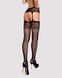 Сетчатые чулки-стокинги с имитацией гартеров Obsessive Garter stockings S500 S/M/L, черные SO7273 фото 2