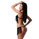 Комплект белья Passion Exclusive KASSANDRA SET OpenBra L/XL, black, лиф из бахромы, трусики-юбка PS26301 фото 2