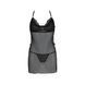 Сорочка Passion DELIENA CHEMISE L/XL black, стринги с заниженной талией SO8418 фото 3