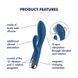 Вибратор-кролик с ротацией Satisfyer Spinning Rabbit 1 Blue, 3 мотора SX0562 фото 7