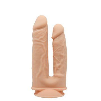 Фаллоимитатор двойной SilexD Double Gusto Flesh (Model 1 size 8" & 7"), двухслойный, силикон + Silexd SO5966 фото