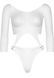 Эротическое боди Leg Avenue Top bodysuit with thong back White SO9150 фото 3