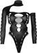 Бесшовное боди на одно плечо Leg Avenue Seamless thong back bodysuit, One Size, черное SO9097 фото 3