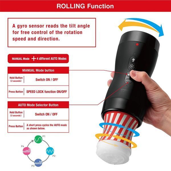 Автоматический мастурбатор Tenga VACUUM GYRO ROLLER SET, ротация и вакуум, совместим с Tenga Cup SO7041 фото