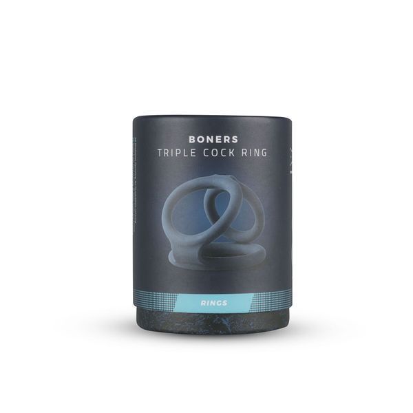 Тройное эрекционное кольцо Boners Triple Ring, диаметр 2,6; 3,3 и 3,8 см SO8846 фото