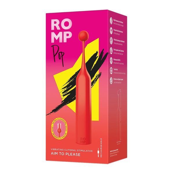 Клиторальный стимулятор Romp Pop, съемная насадка, высокочастотный SX0534 фото
