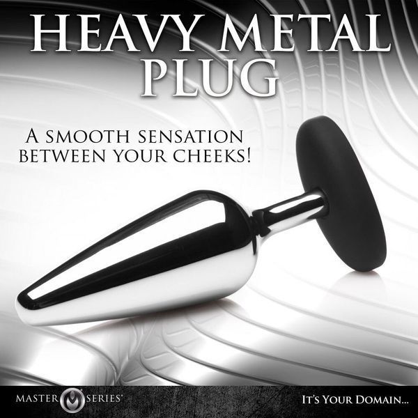 Анальная пробка Master Series Butt Slut Metal & Silicone Butt Plug - Silver SX2225 фото