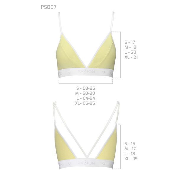 Спортивный топ с двойными бретелями Passion PS007 TOP XL, yellow SO4278 фото