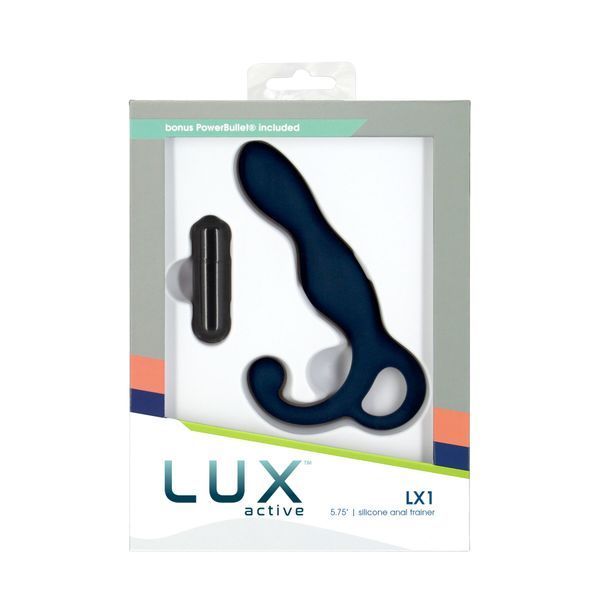 Массажер простаты Lux Active LX1 Anal Trainer 5.75&Prime;, Dark Blue, вибропуля в комплекте SO6837 фото