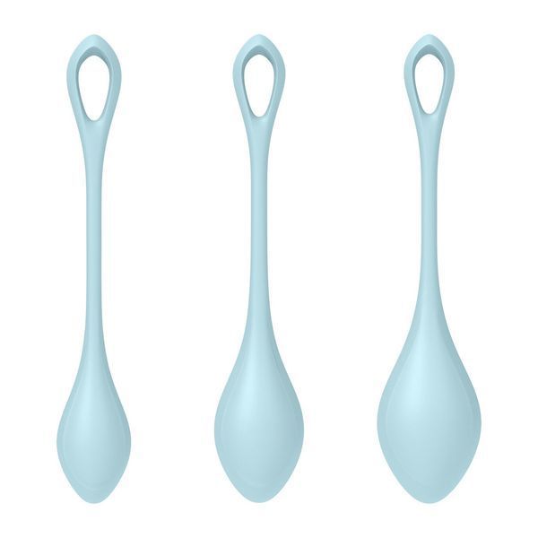 Набор йони бусин Satisfyer Yoni Power 2 Light Blue, диаметр 2-2,5-3см, вес 22-44-73гр SO5548 фото