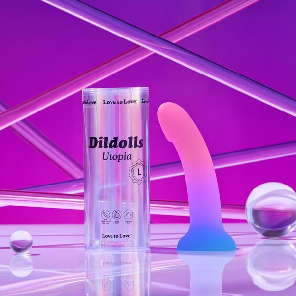Дилдо с цветным градиентом Love To Love DILDOLLS - UTOPIA L ультрамягкий SX2849 фото