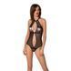Сетчатое боди с кружевом на груди Passion SATARA BODY L/XL black SO8469 фото 1