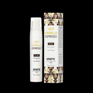 Стимулювальний гель EXSENS Kissable Hot Vanilla Espresso 15мл можна для поцілунків, охолоджувальний SO2368 фото