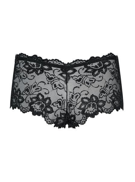 (SALE) Мереживні трусики-шортики Obsessive Idillia shorties black L/XL SX1200 фото