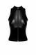Топ Noir Handmade F324 Glam, L, black, халтер, на блискавці, вінілові вставки, комір-стійка SX0377 фото 6