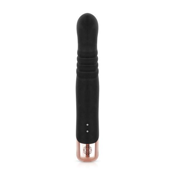 Вибратор-кролик Rosy Gold - Rabbit Vibrator with thrusting function - Black SX3069 фото