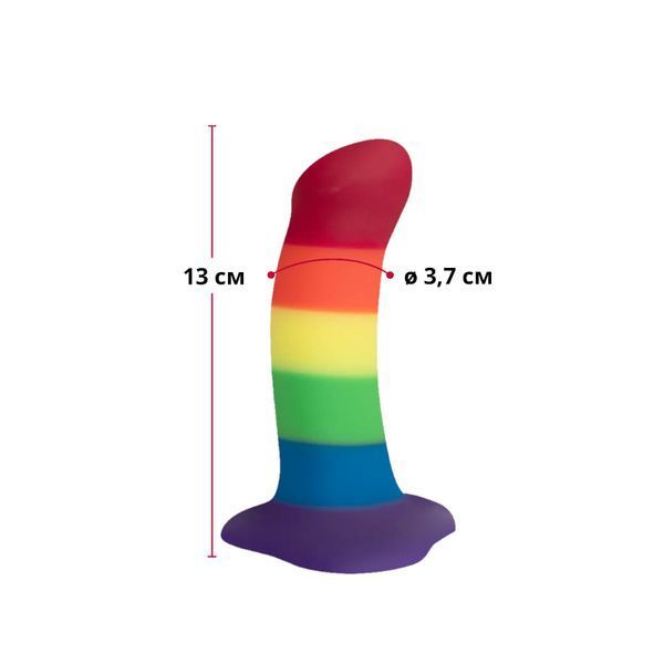 Фаллоимитатор Fun Factory AMOR, радужный, длина 14,6 см, диаметр 3,7 см, изогнутый SX0983 фото